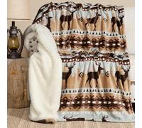 CARSTENS, INC. Manta de Forro Polar Sherpa de Felpa súper Suave de Gran tamaño, 54 x 68 Pulgadas, Buck Lake