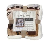 Carstens, Inc. Ultra Premium Sherpa Throw Blanket Manta, Piel sintética de Forro Polar, marrón