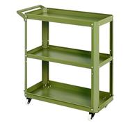Cart de herramientas de rodadura de servicio pesado, organizador de almacenamiento móvil con ruedas de colores y mango ergonómico, carrito de servicios públicos para Garaje de Garaje Home Office de Co