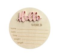 Cartel de anuncios de bebé - Cartel de nombre de nacimiento de madera para bebé | Decoración de anuncio de nombre de madera para habitación infantil, sala de estar, dormitorio, niño, acceso