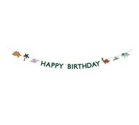 Cartel de feliz cumpleaños de dinosaurio, decoración de fiesta jurásica para niños, guirnalda de dinosaurio, fiesta de cumpleaños de dinosaurios para niñas y niños, 3 m