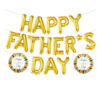 Cartel de globos para el día del padre feliz para decoración del día del padre (dorado)