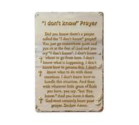 Cartel de metal vintage con texto en inglés "I Don't Know Prayer Text Back" para decoración de pared interior y exterior, póster de metal retro de 8 x 12 pulgadas