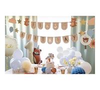 Cartel de oso de peluche para primer cumpleaños, decoración colgante para fiesta de primer cumpleaños, letrero de pared de primer cumpleaños, telón de fondo de oso de peluche