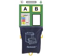 Cartel informativo para etiquetado doble de estanterías con bolsa de basura, H x A 2000 x 900 mm
