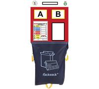 Cartel informativo para etiquetado doble de estanterías con bolsa de basura, H x A 2000 x 900 mm