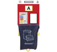 Cartel informativo para etiquetado individual de estanterías con bolsa de basura, H x A 2000 x 900 mm