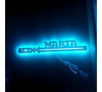 Cartel neón led espada laser para estrellas Star Guerra nombre personalizad decorar pared 9 caracteres Letrero decorativo personalizable luz película Wars de las Galaxias Lámpara The Last Jedi sable