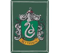 Cartel pequeño de lata de Harry Potter, escudo de Slytherin