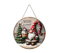 Cartel Secreto de Papá Noel para Puerta, diseño Ligero, fácil de Usar, Colores, Apto para Interiores y Este con Texto en inglés Feliz Navidad