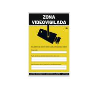 Cartel Zona Videovigilada Exterior Homologado de PVC Flexible Tamaño A5