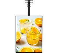 Cartelera de caja de luz, tablero de menús retroiluminado LED ultrafino, pantalla publicitaria impermeable para restaurantes y cafeterías, diseño de marco a presión de montaje en pared