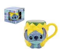 CARTOON Disney - Taza de cerámica con diseño de puntada 3D, 415 ml, diseño de cuenco de desayuno para niños