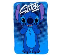 CARTOON Manta a cuadros de punto azul Disney para niños, 100 x 150 cm, manta de forro polar, 100% poliéster suave, 210 g/m²