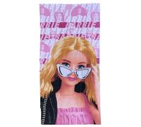 CARTOON Toalla de playa Barbie de microfibra de poliéster para niños, 245 g/m², 70 x 140 cm, para playa y piscina
