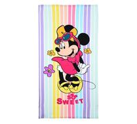 CARTOON Toalla de playa microfibra poliéster Minnie Disney toalla infantil 240gsm tamaño 70x140cm playa piscina