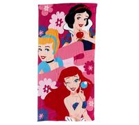 CARTOON Toalla de playa para niña Disney Princess 70 x 140 cm toalla microfibra 100% poliéster secado rápido toalla playa piscina con Blancanieves Cenicienta y Ariel Idea regalo