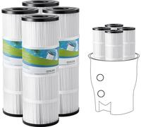 Cartucho de filtro para piscina, 4 unidades, cada uno con una superficie de 80 pies cuadrados. Cartucho de reemplazo para filtros de spas y jacuzzis, compatible con Pentair CCP320 y Pleatco PCC80-PAK4