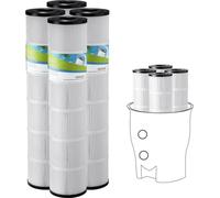 Cartucho de filtro para piscina, 4 unidades, con capacidad de filtración de 130 pies cuadrados. Cartucho de reemplazo para filtros de spas y jacuzzis, compatible con los modelos Pentair CCP520, R17357
