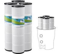 Cartucho de filtro para piscina, 4 unidades, con una capacidad de 105 pies cuadrados, cartucho de reemplazo para filtros de spas y jacuzzis, compatible con Pentair CCP420 y Pleatco PCC80-PAK4l, seguro