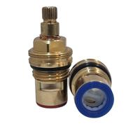 Cartucho de grifo mezclador de repuesto para grifos Bristan, Franke y TRE Mercati, 8 mm, 24 ranuras, 51 mm de longitud del cartucho de disco de cerámica de 1/2 pulgada, par - Caliente y frío
