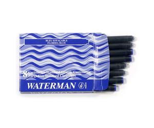 Cartucho Tinta WATERMAN Azul, Caja x8