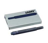 Cartuchos de tinta LAMY T10 con gran capacidad de tinta, aptos para todos los modelos de plumas estilográficas LAMY. Contenido: 1,25 ml por cartucho. 5 uds por paquete. Color de la tinta: azul-negro