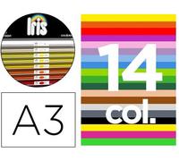 Cartulina guarro a-3 29,7x42 cms contenido ""a"" colores surtidos 185 grs expositor