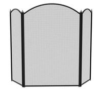 Casa de descuento® Selby 3 Panel de pantalla protectora para chimenea, color negro