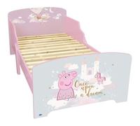 FUN HOUSE | Cama Peppa Pig para niños de 3 años+ | 140 x 70 cm | Somier de láminas incluido | MDF resistente fácil de montar | Diseño de hadas de castillo y unicornio | Muebles de dormitorio niña