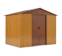 Casa de herramientas de metal Helsinki 2,4 x 1,7 m Tienda Boss bronce