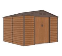 Casa de herramientas metálica Lahti 2,8 x 2,6 m Tienda Boss woodlike