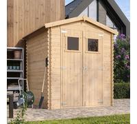 Casa de jardín de madera - 196 cm de ancho x 186 cm de largo x 218 cm de alto / 2,82 m2 - Modelo TIMBELA M320+M320G