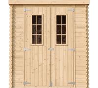 Casa de jardín de madera con suelo, tratada para resistir la humedad - 3.53 m2, modelo TIMBELA M309C+M309G