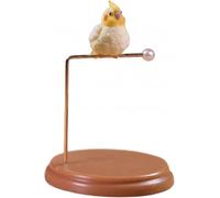 Casa de muñecas Ob11, figura detallada de un canario, hecha de resina artística, ideal para coleccionistas. Canario con la cabeza inclinada + 1 percha