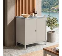 Armario exterior "Bolognano", 92x80x50 cm, color beige, acabado mate