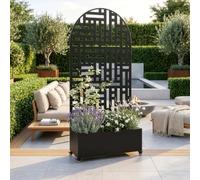 casa.pro Biombo Bernalda con Jardinera y Arco Redondeado 190x82x38cm Negro