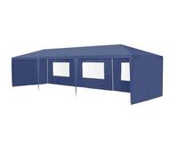 [casa.pro]® Carpa Pabellón Para Jardín - 900 X 300 X 255cm - Quiosco - Gazebo - Cenador De Jardín - Estructura De Metal - Plegable - Azul Oscuro
