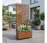 casa.pro Separador de Ambientes Bernalda Metal 190 x 82 x 38 cm - Marrón