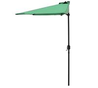 Sombrilla de media pantalla eger con manivela ø 300cm verde [casa.pro]
