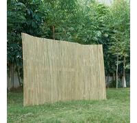 casa.pro Valla Jardín Exterior Baarle Ocultación de Jardín Balcón Cañizo Terraza Pantalla de Privacidad Bambú Protección contra Viento 120 x 500 cm (AlxAn) - Aspecto Natural