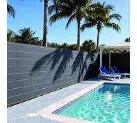 casa.pro Valla Jardin Exterior Cefalu 120 x 400 cm Cañizo PVC Malla Ocultacion Cañizo Jardin Ocultación Contra el Viento Pantalla de Privacidad Balcón Terraza Resistente 19 mm - Antracita