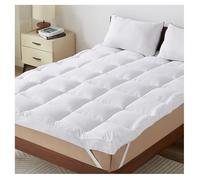 CASABEL Sobrecolchon 180x200 - Topper Colchon de Microfibra Transpirable Extra Grueso - Antideslizante y Antialergico - Topper con 4 Bandas Elasticas