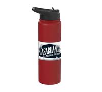 Casablanca Black and White Logo Stainless Steel Insulated Water Bottle