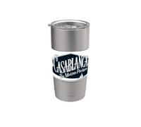 Casablanca Black and White Logo Vaso térmico de acero inoxidable de doble pared