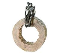 Casablanca - Escultura - Figura Decorativa - Together - Madera de Mango/Aluminio - Altura 39 cm