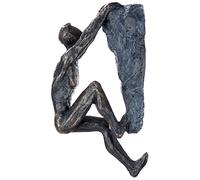 Casablanca - Figura Decorativa de Escultura Colgante de Resina, ambiciones y Objetivos, con Colgante de Frase, Color: Bronce, Altura 20 cm