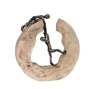 Casablanca - Figura Decorativa de Escultura Teamwork - de Madera de Aluminio - Color: marrón Bronce - Altura 30 cm