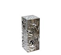 Casablanca Flora - Columna Decorativa (Cristal y Metal, Acabado Antiguo, 70 x 27 cm), Color Bronce