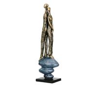 Casablanca Growing Together - Escultura de Resina con Acabado Antiguo, Color Bronce, Gris, Altura 38 cm x Ancho 8 cm, diseño de Pareja